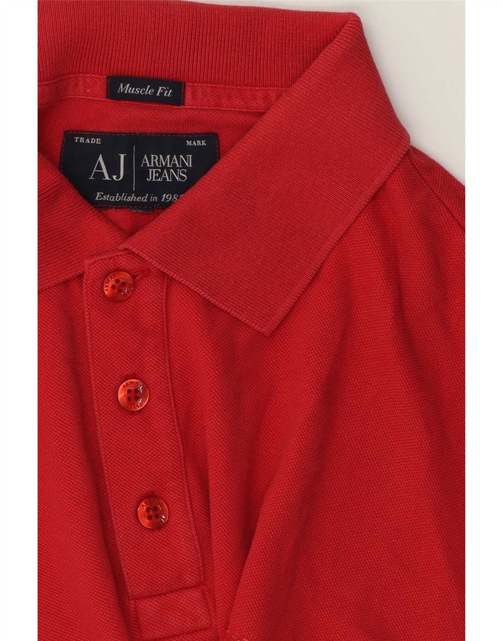 Cămașă polo pentru bărbați Armani Jeans, mare, roșu