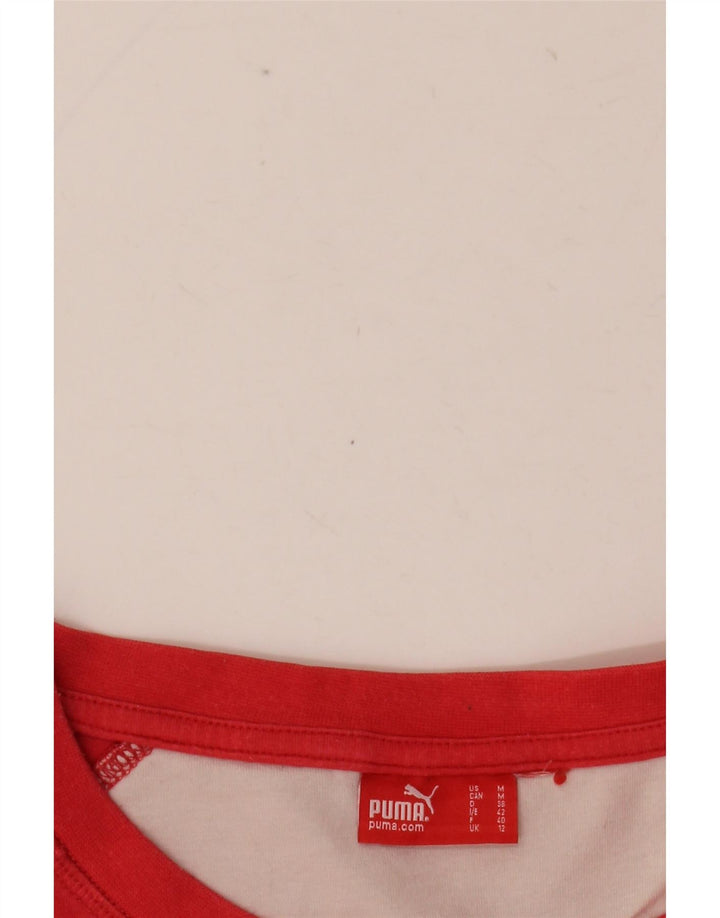 Top pentru femei PUMA cu mânecă lungă UK 12 Medium Red