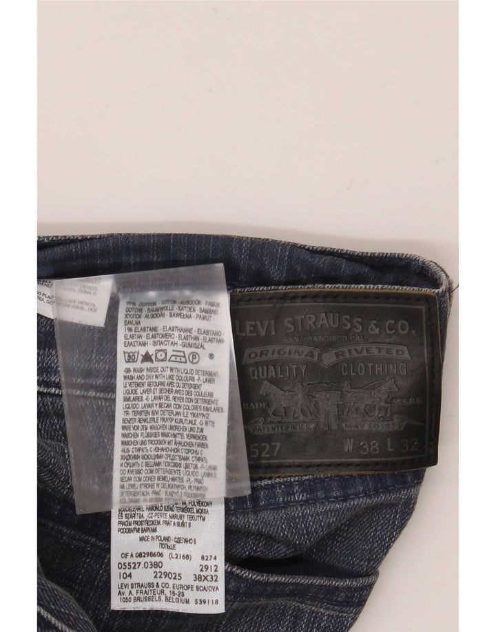 Blugi pentru bărbați Levi's 527 Bootcut W38 L32 Bumbac albastru