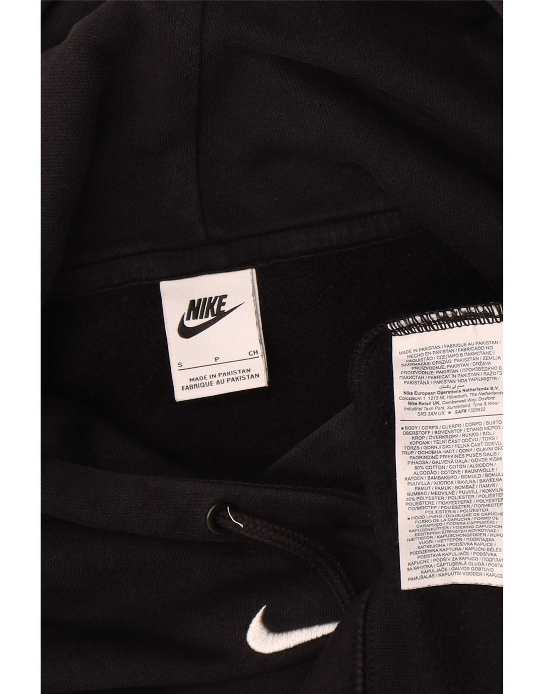Pulover supradimensionat Nike pentru bărbați, bumbac, negru