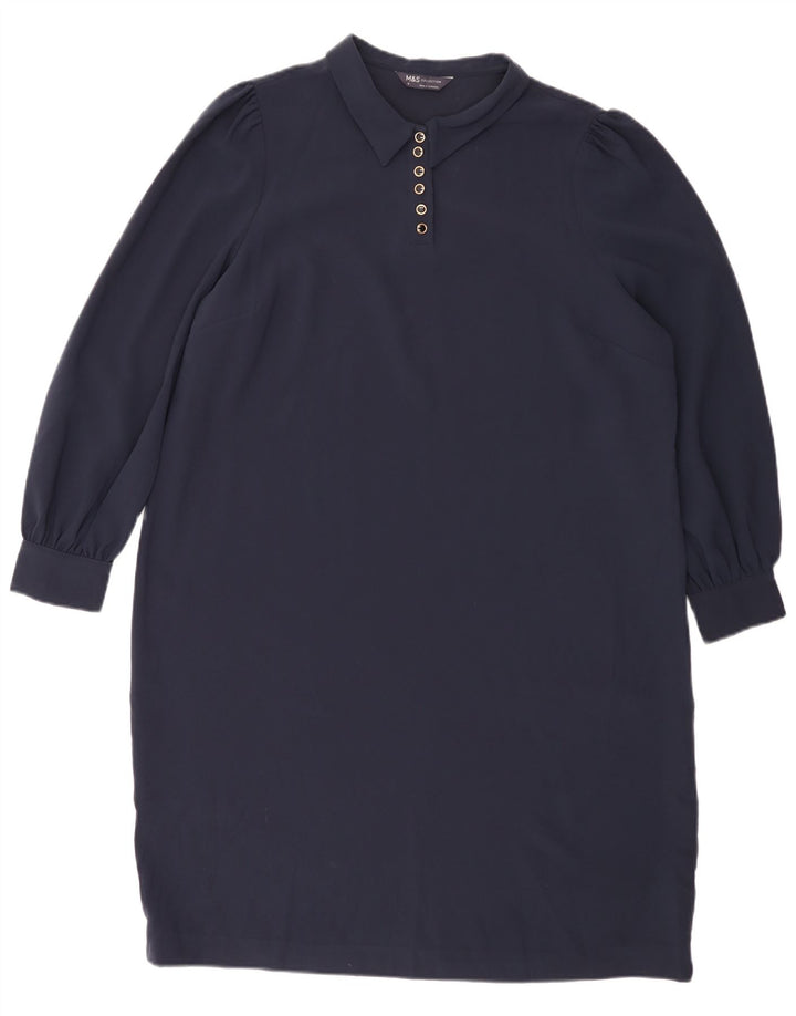 Rochie schimbătoare cu mânecă lungă pentru femei Marks & Spencer UK 18 XL Bleumarin Poliester