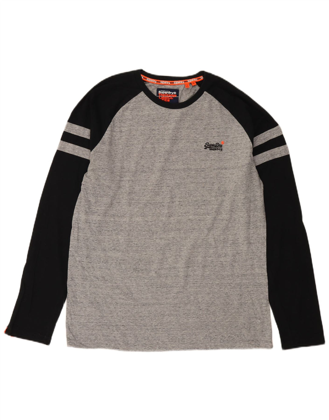 Top pentru bărbați Superdry cu mânecă lungă XL gri Colorblock