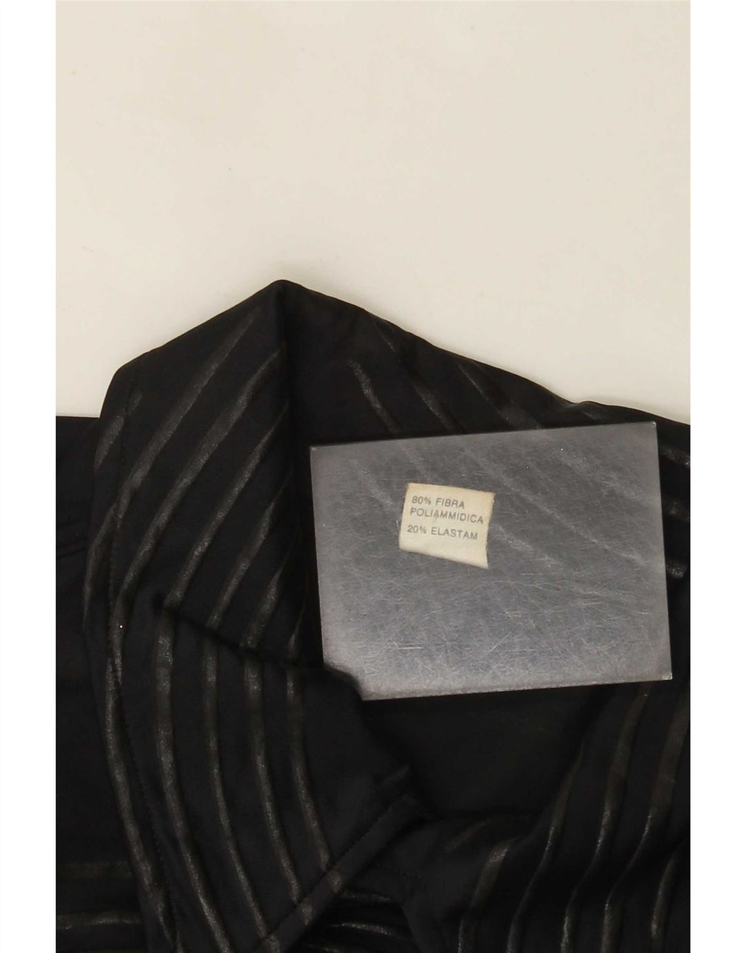 Cămașă vintage pentru bărbați cu model abstract, poliamidă neagră mică