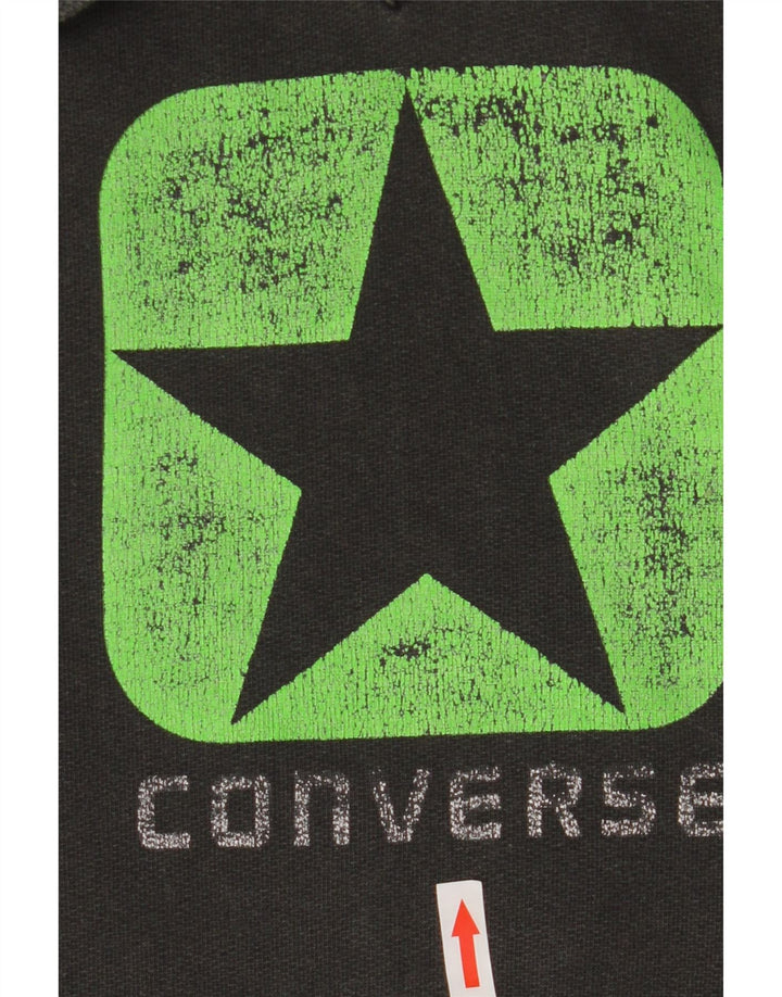 Pulover pentru bărbați Converse Graphic Hoodie, bumbac, gri mediu