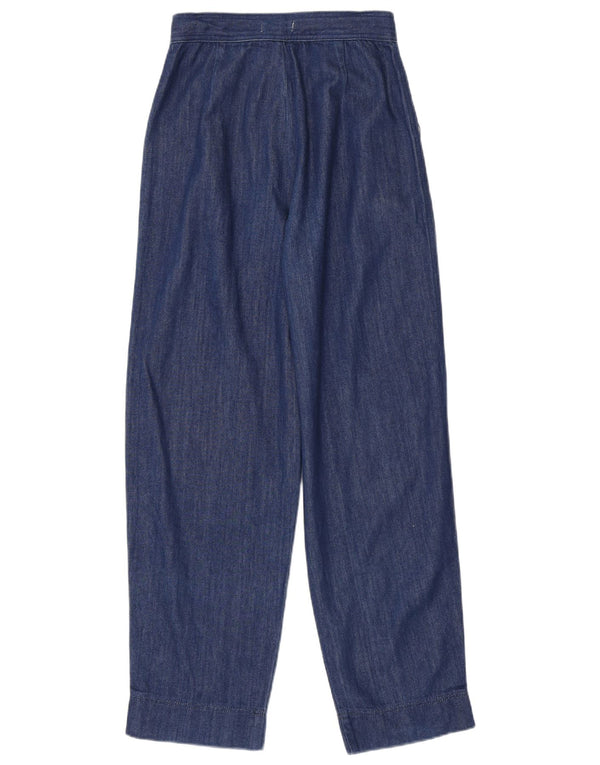 Pantaloni casual Topshop pentru femei cu talie înaltă, cu croiala lejeră, UK 8 Mici W26 L31 Albastru