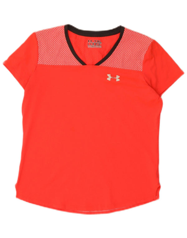 Tricou Under Armour Fete Heat Gear Top 13-14 Ani XL Poliester Roșu