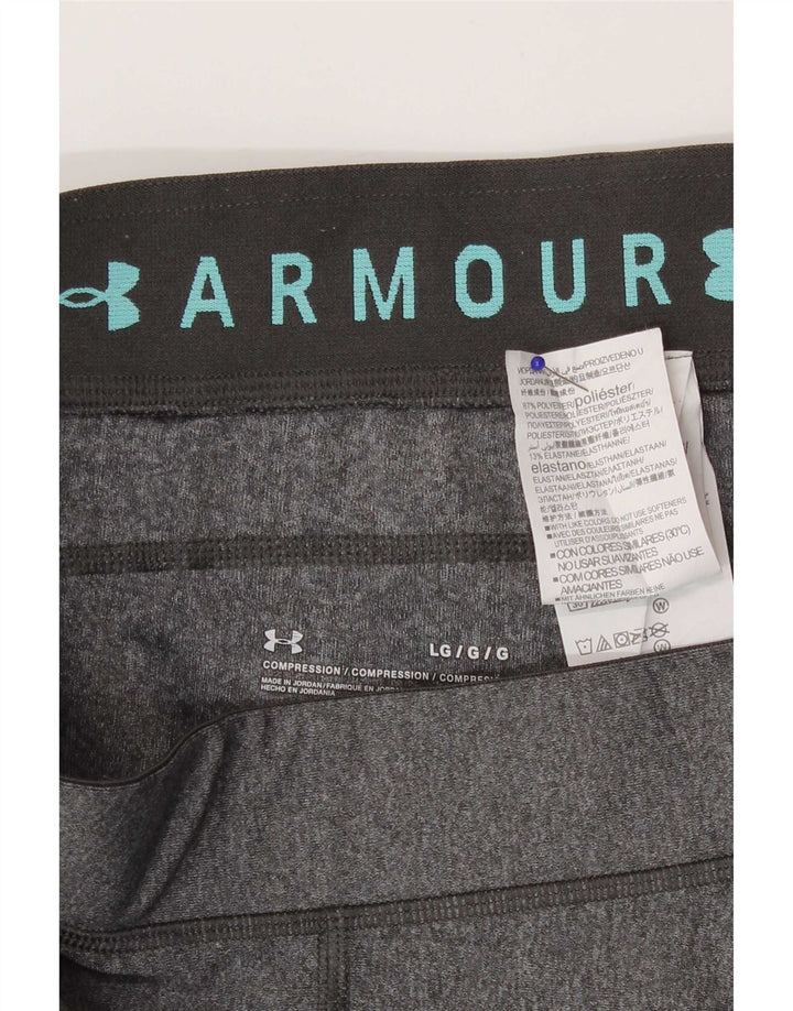 Leggings Capri Under Armour pentru femei UK 14, mare, gri, poliester geometric