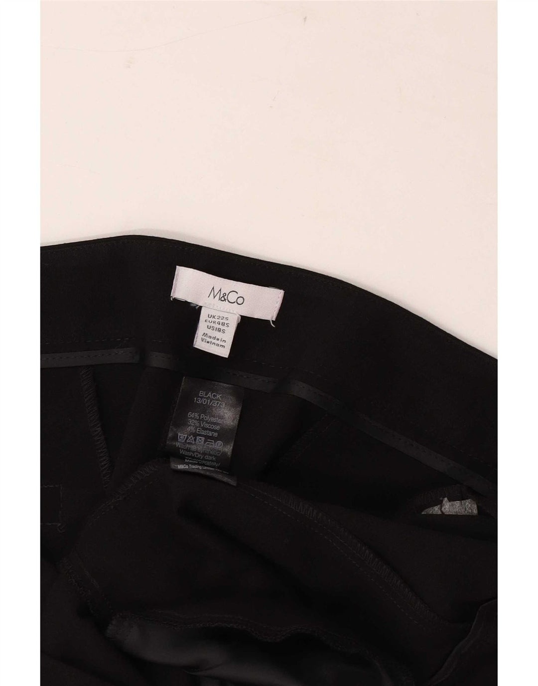 Max&Co. Pantaloni de costum Bootcut pentru femei UK 22 3XL L42 L29 Poliester negru