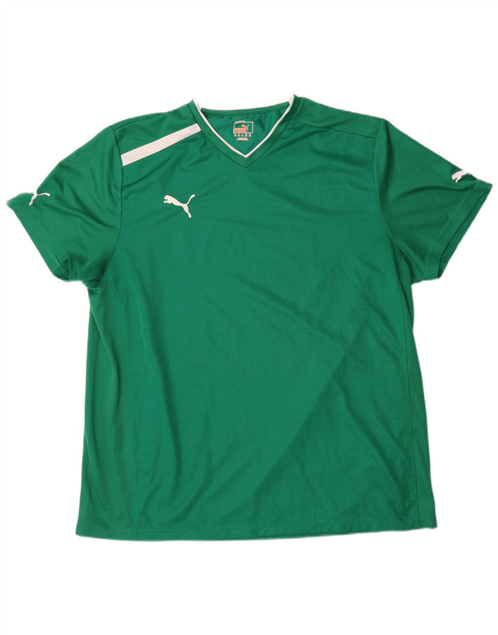 Tricou pentru bărbați Puma Top 2XL verde Colorblock