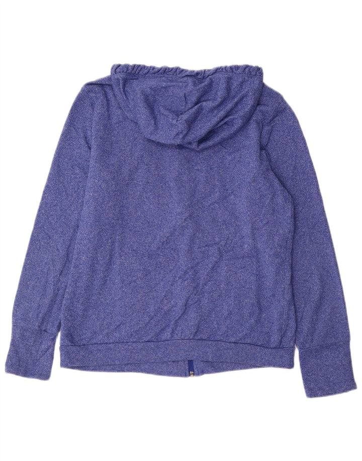 Pulover cu glugă cu fermoar REEBOK pentru femei UK 16/18 Poliester mare albastru