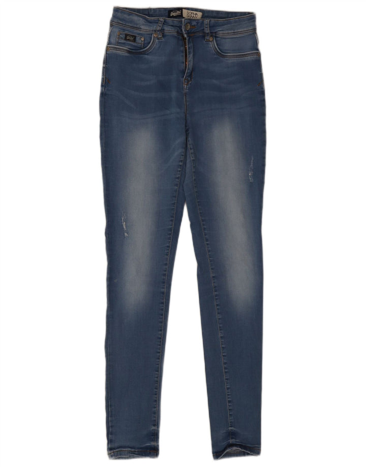 Blugi skinny distressed Sophia Superdry pentru femei W28 L32 albastru