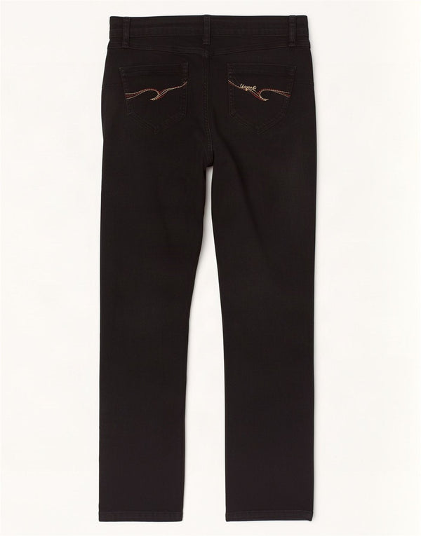 Blugi skinny pentru femei Desigual W32 L32 picior de găin negru