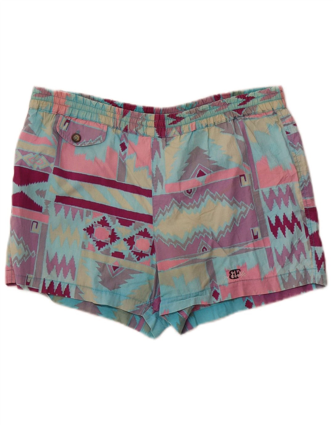 Belfe Mens Large Multicolor Geometric Bumbac