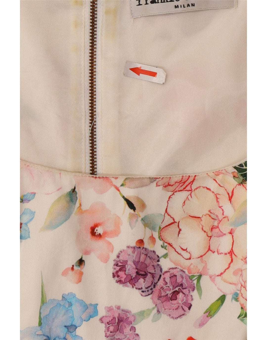 Rochie teacă fără mâneci pentru femei Frankie Morello IT 42 Medium White Floral