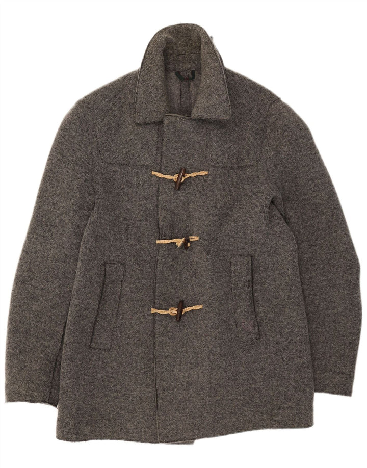 Jachetă duffle tricotată pentru bărbați Fred Perry UK 40 Lână mare, gri