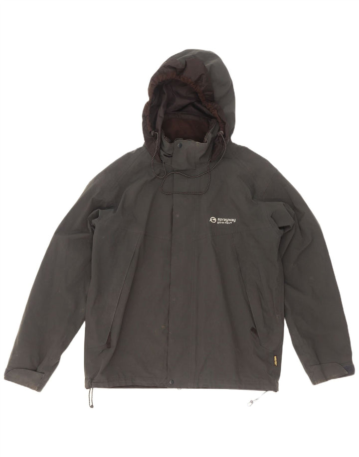 Sprayway Jachetă de ploaie cu glugă pentru bărbați UK 38 Medium Gri Poliester