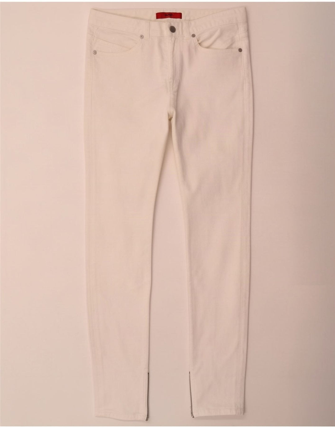 Blugi slim pentru femei Hugo Boss W28 L32 bumbac alb