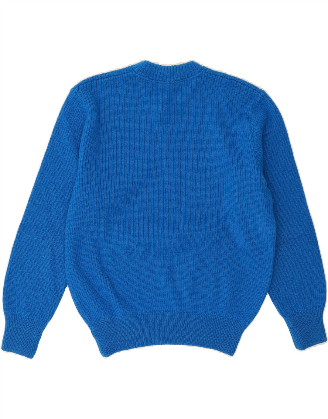 VINTAGE Mens Crew Neck Jumper Sweater Small Blue Wool Vintage Vintage and Second-Hand Vintage from Messina Hembry 