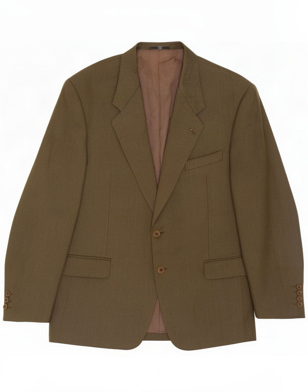Jachetă Valentino pentru bărbați cu 2 nasturi IT 54 2XL Kaki Herringbone