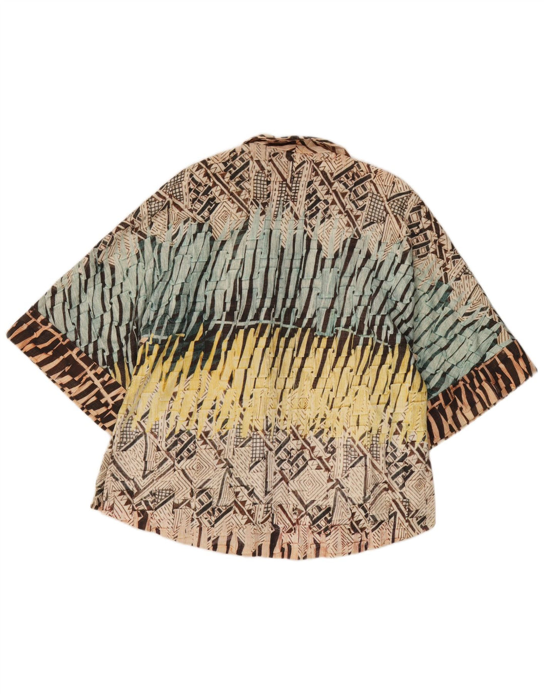 Top cardigan supradimensionat pentru femei Zara UK 10 mic multicolor geometric