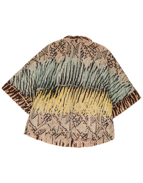 Top cardigan supradimensionat pentru femei Zara UK 10 mic multicolor geometric