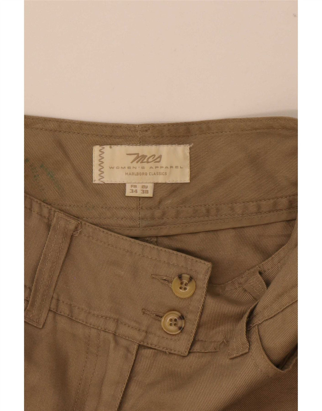 Fusta A-Line pentru femei Marlboro Classics EU 38 Medium W26 Khaki Linen