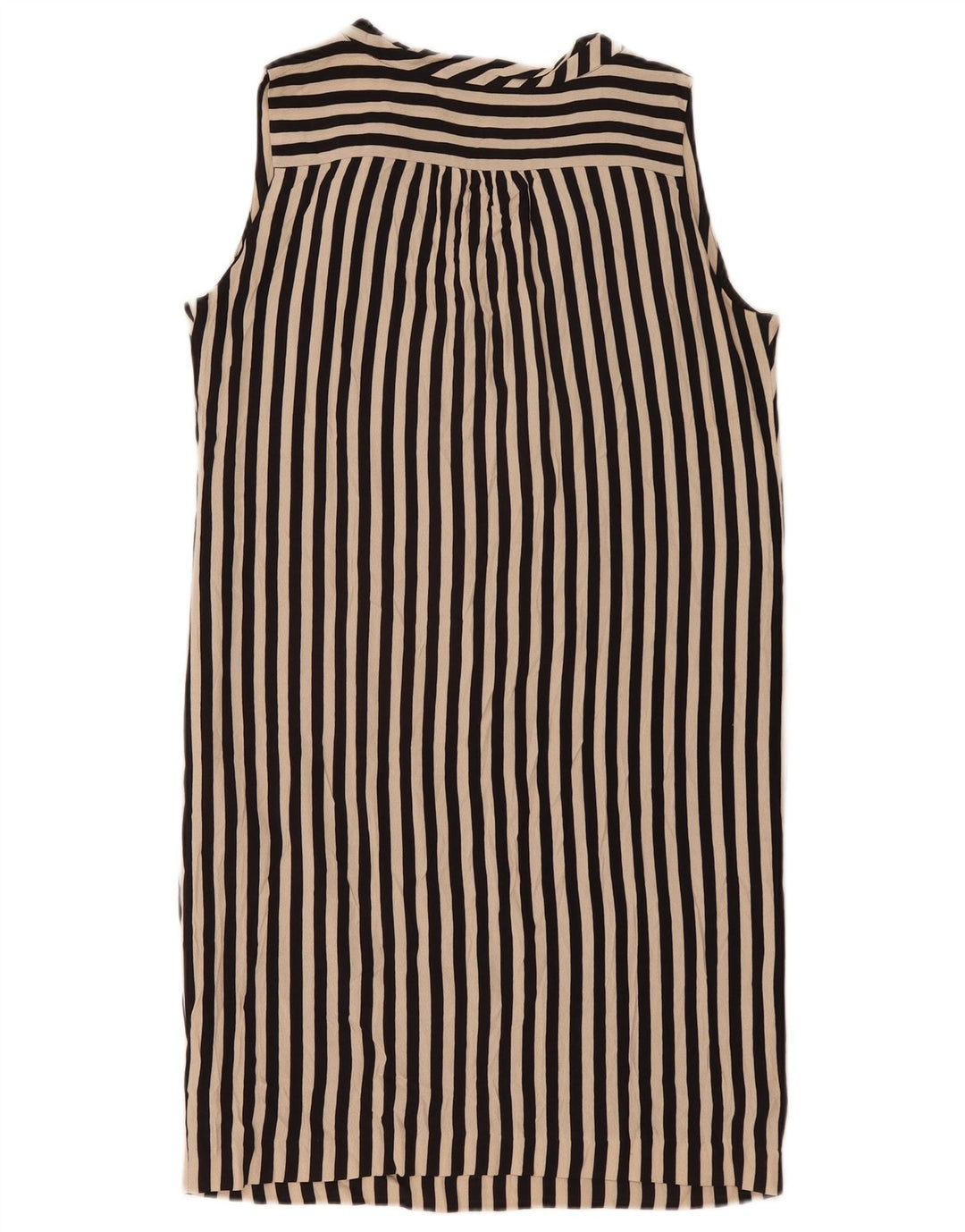 Rochie rotativă fără mâneci pentru femei Zara UK 14, viscoză cu dungi negre medii