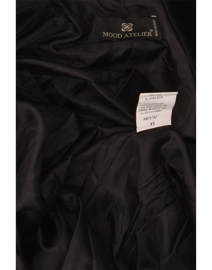 Mood Atelier Jachetă pentru femei din velur cu 2 nasturi, UK 6 XS, poliester negru