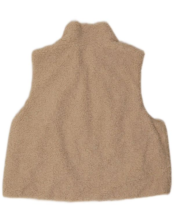 Gilet cu lână supradimensionat pentru femei Zara UK 10 mic, bej, poliester