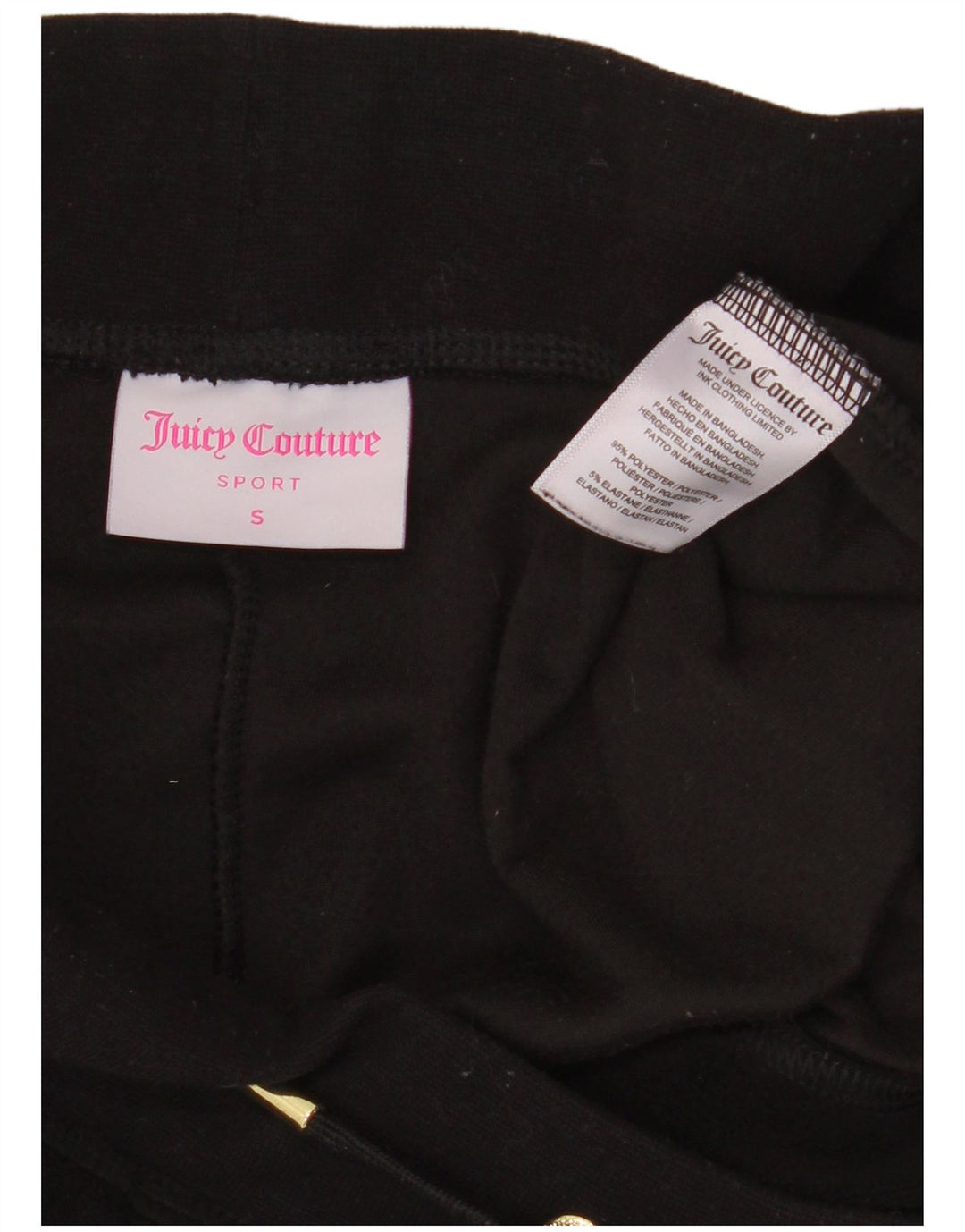 Pantaloni scurti sport pentru femei JUICY COUTURE UK 10 Poliester negru mic