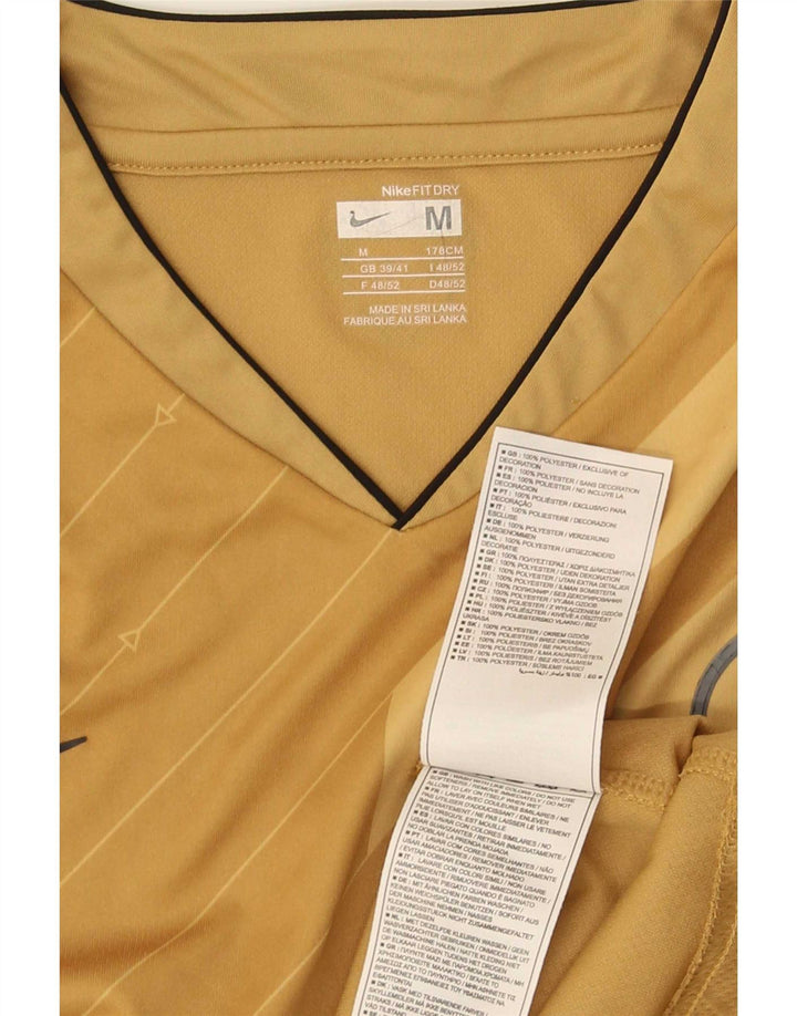 Tricou pentru bărbați Nike Top UK 39/41 Maro mediu Poliester cu dungi