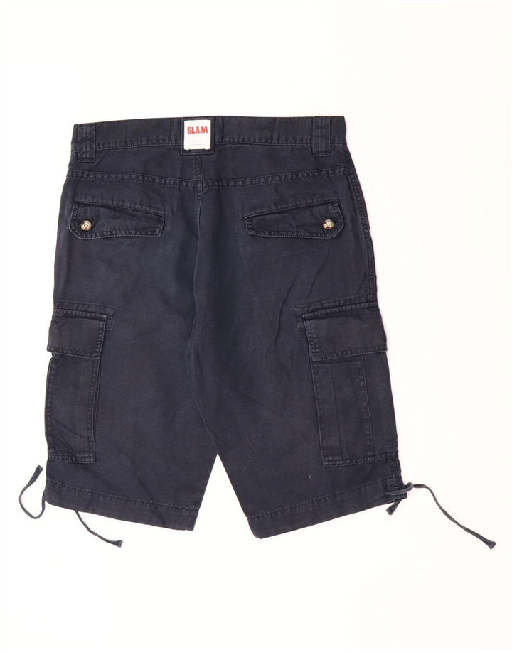 Pantaloni scurți cargo Slam pentru bărbați IT 46 Small W30 Bumbac bleumarin