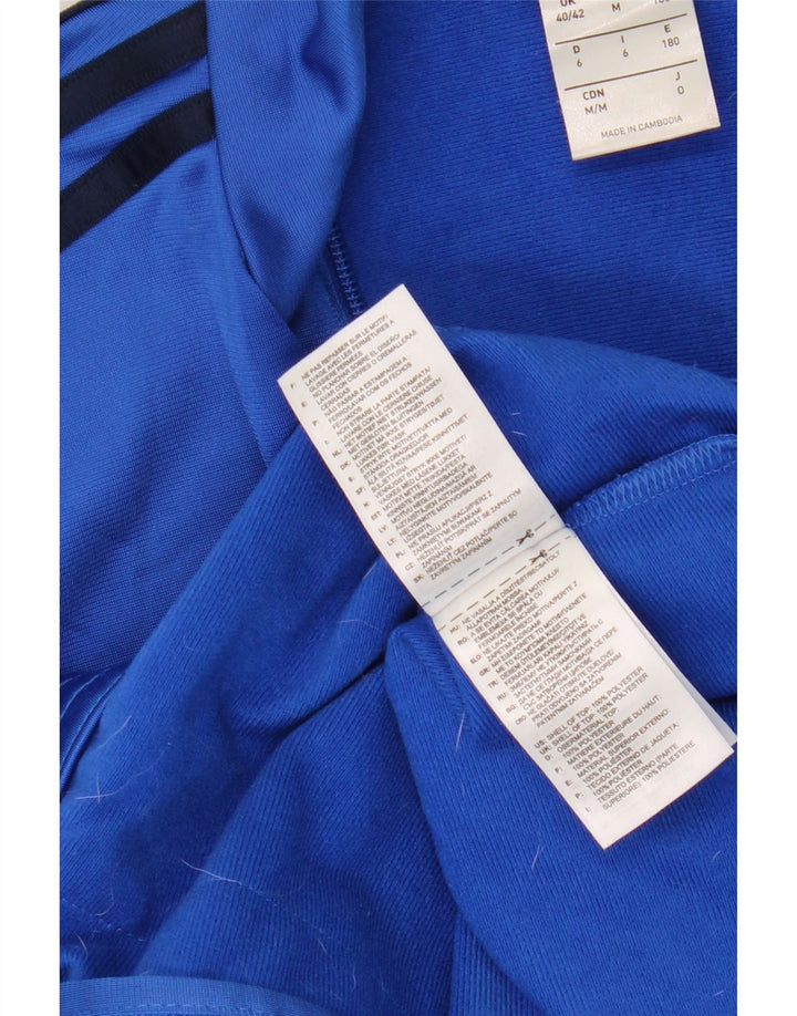 Jachetă de trening Adidas pentru bărbați Marea Britanie 40/42 Poliester color bloc de culoare albastru mediu