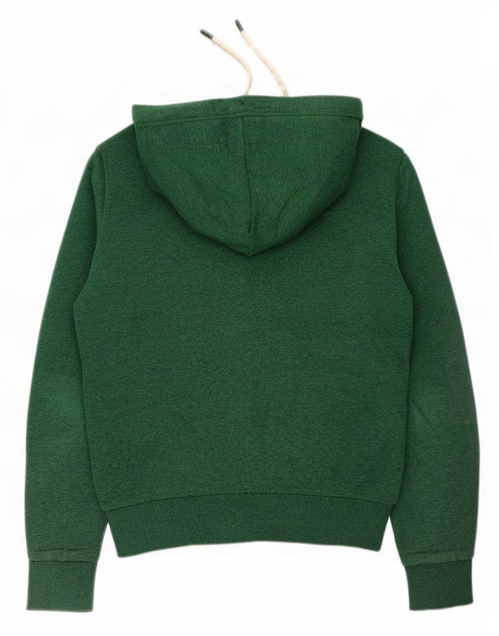Pulover Superdry pentru bărbați, cu fermoar, bumbac verde mediu