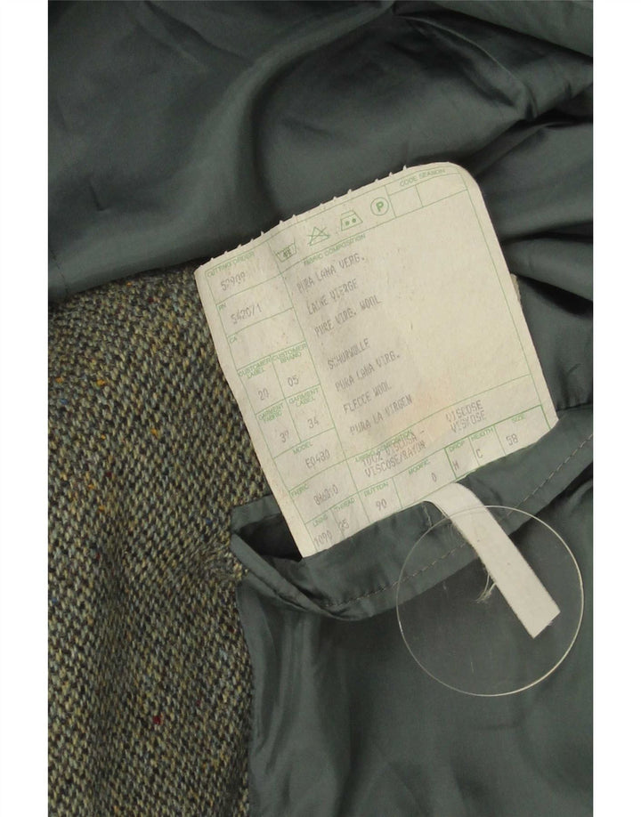 Jachetă pentru bărbați Facis cu 2 nasturi IT 58 4XL Lână virgină cu pete verzi