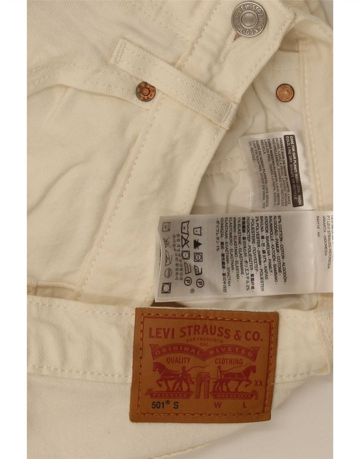 Blugi drepti 501 pentru femei Levi's W25 L28 bumbac alb