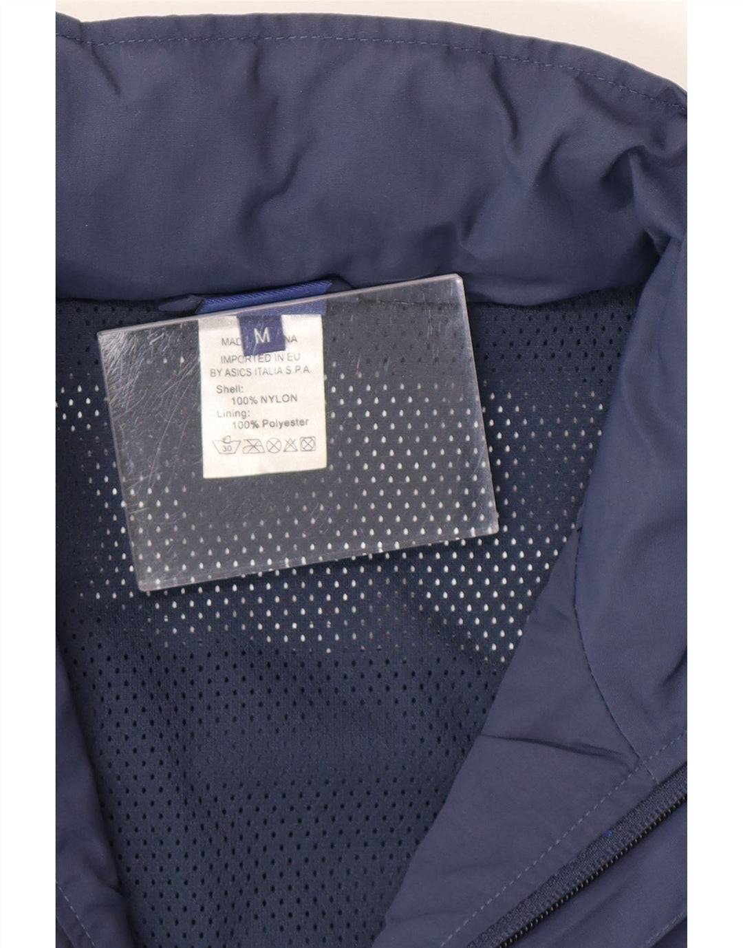 Jachetă de top pentru trening grafic ASICS pentru bărbați, mediu albastru bleumarin, color block