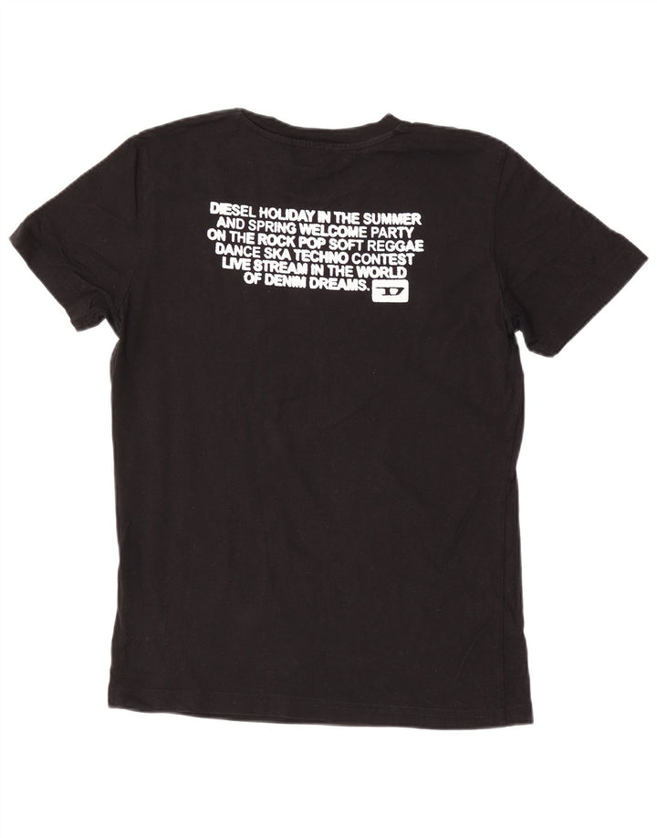 Tricou grafic pentru bărbați Diesel Top mic, negru, bumbac