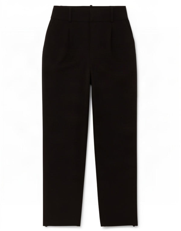 Pantaloni de costum conici pentru femei Zara XS W24 L26 Poliester negru