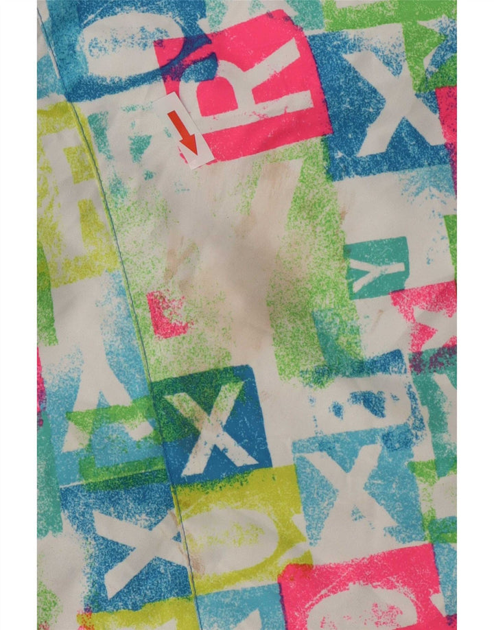 Roxy Jachetă de schi cu glugă pentru femei UK 14 Medium Multicolor Geometric
