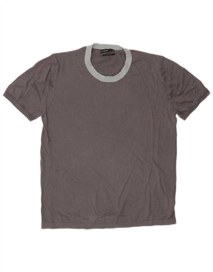 Tricou cu autograf Marks & Spencer pentru bărbați, bumbac mare, gri