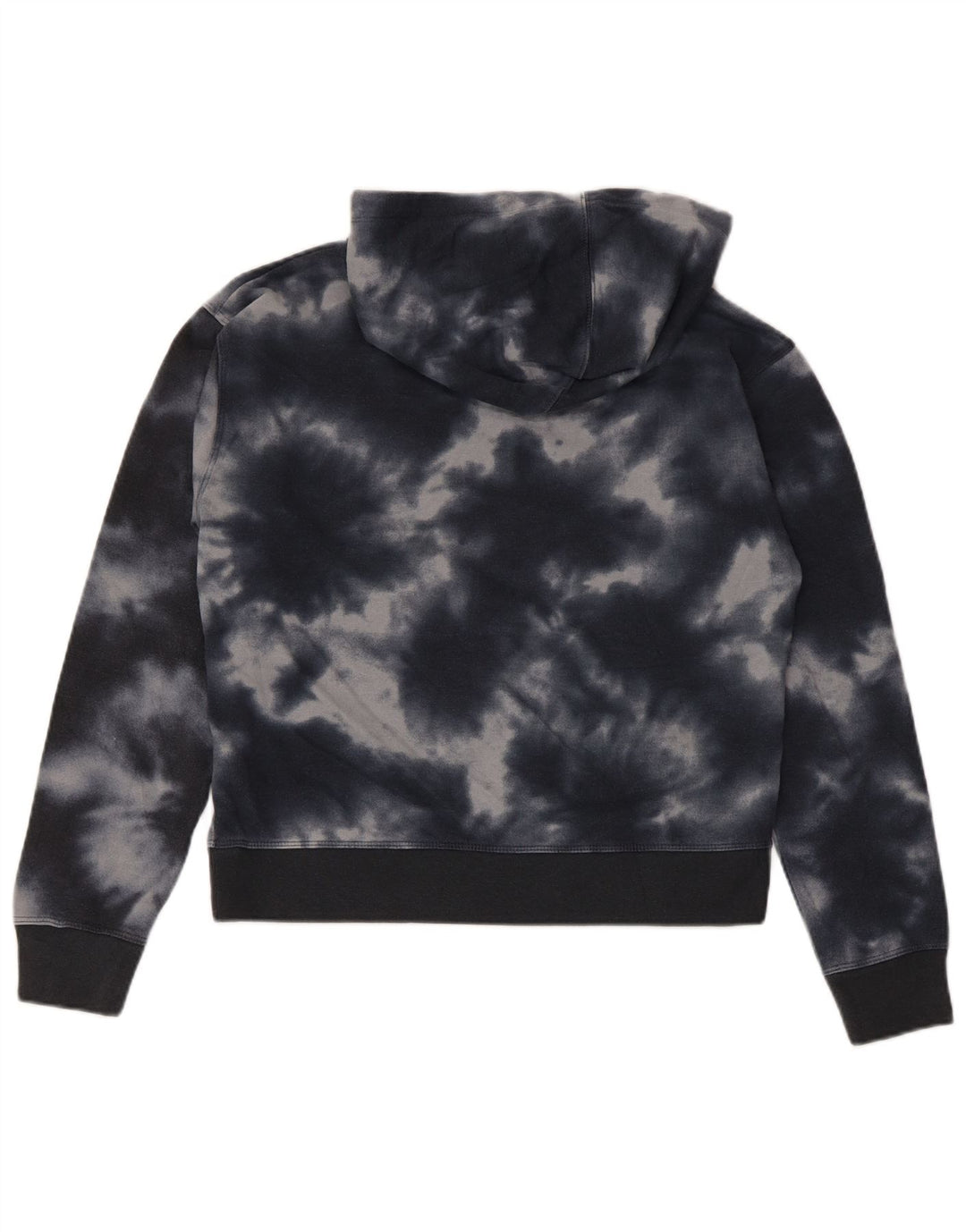 Pulover pentru femei Champion Crop Hoodie UK 14 Medium Black Tie Dye Bumbac
