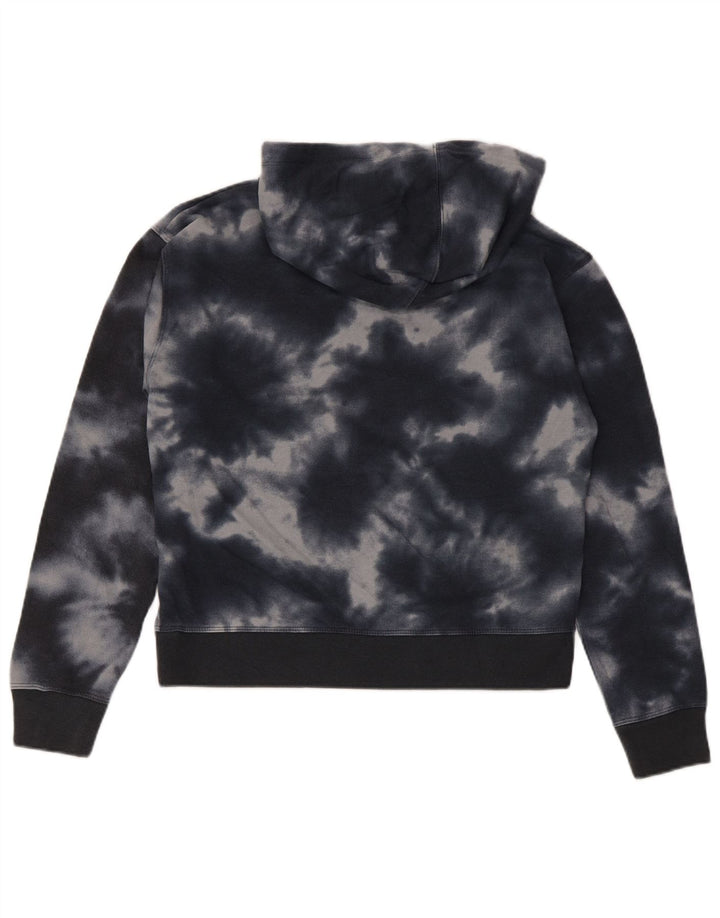 Pulover pentru femei Champion Crop Hoodie UK 14 Medium Black Tie Dye Bumbac