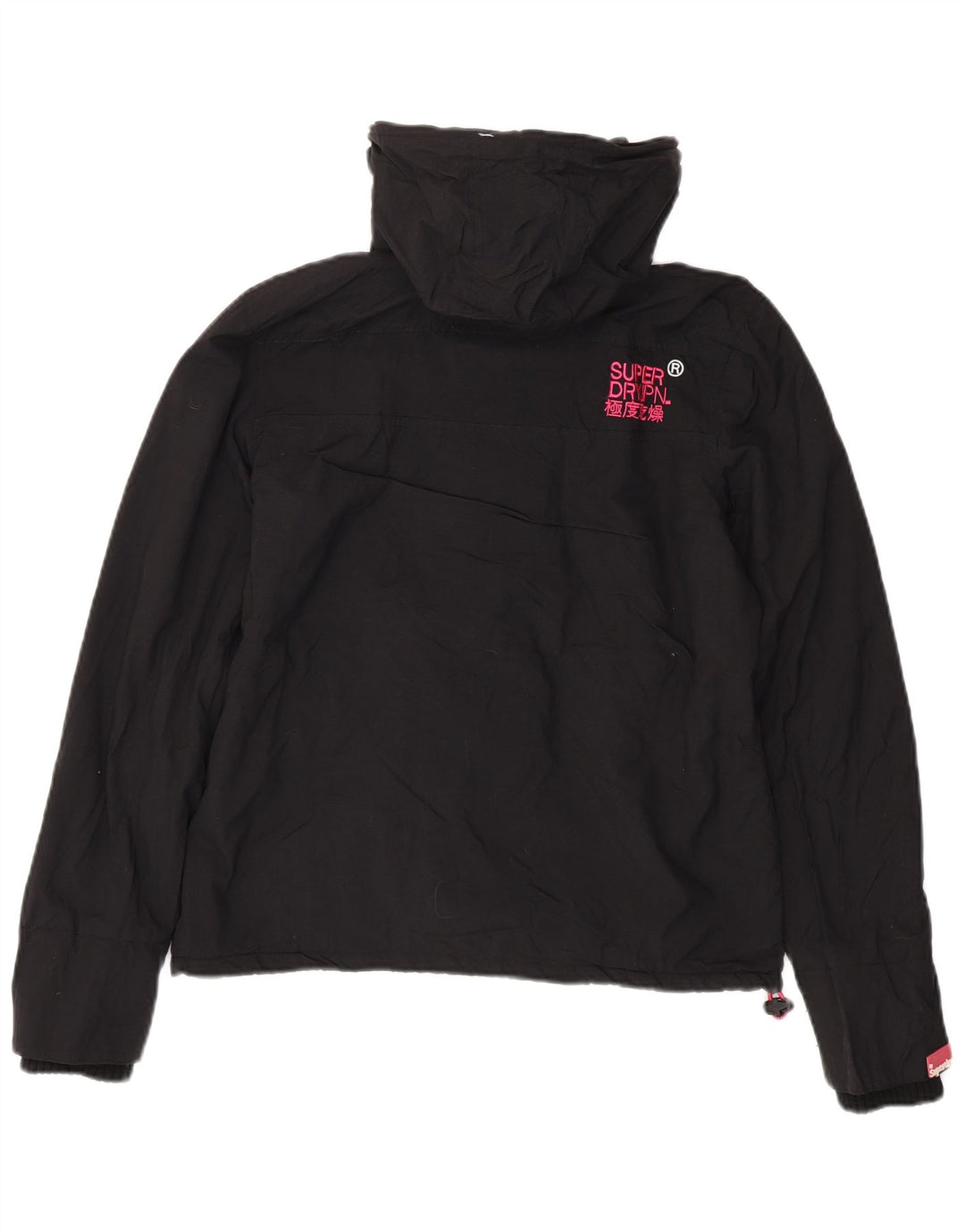 Jachetă Windbreaker cu glugă pentru femei SUPERDRY UK 14 Medium Black