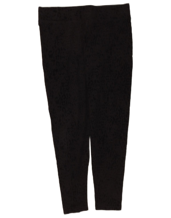 Leggings pentru femei Marks & Spencer UK 14 mare, negru, bumbac cu imprimeu animal