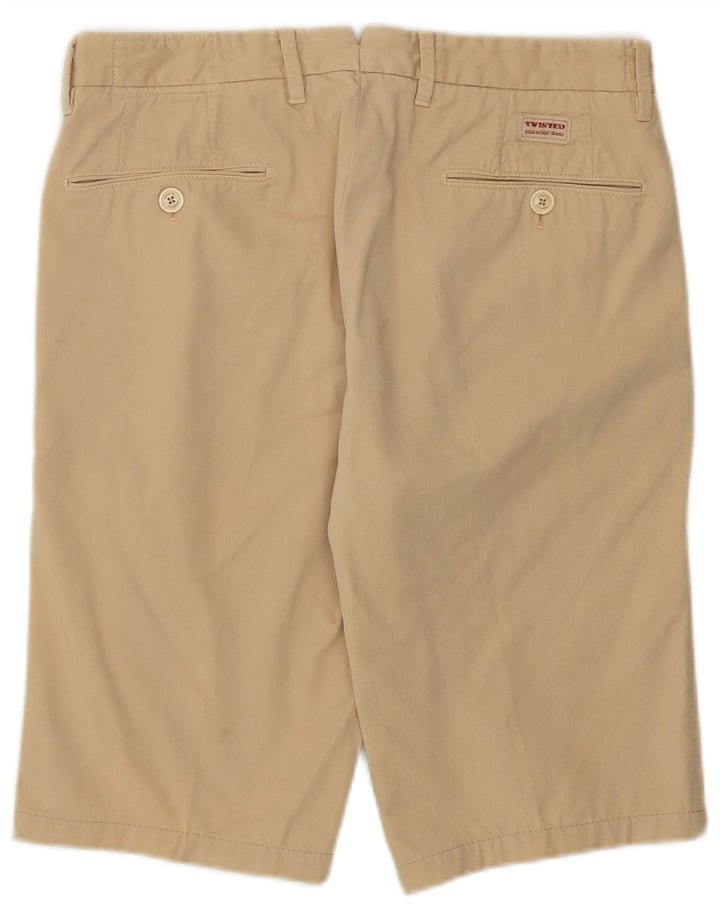 TWISTED TAILOR Pantaloni scurți chino pentru bărbați IT 46 Small W30 Bej Bumbac