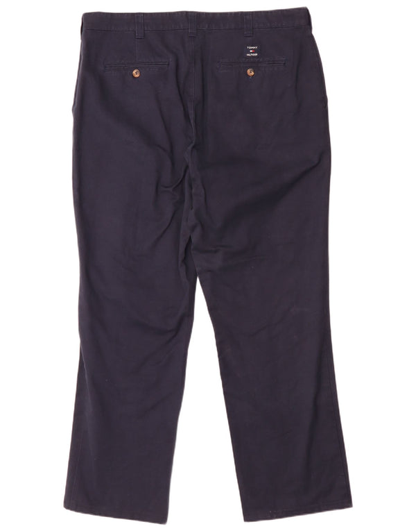 Pantaloni chino drepți pentru bărbați Tommy Hilfiger W38 L32 bumbac bleumarin
