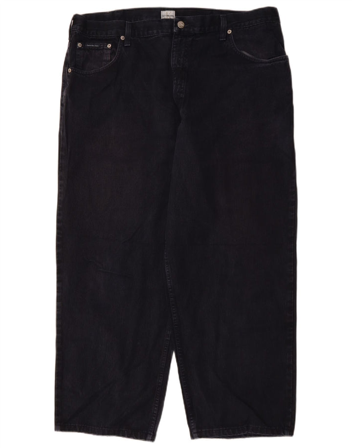 Blugi largi pentru bărbați CALVIN KLEIN L40 L27 Bumbac bleumarin