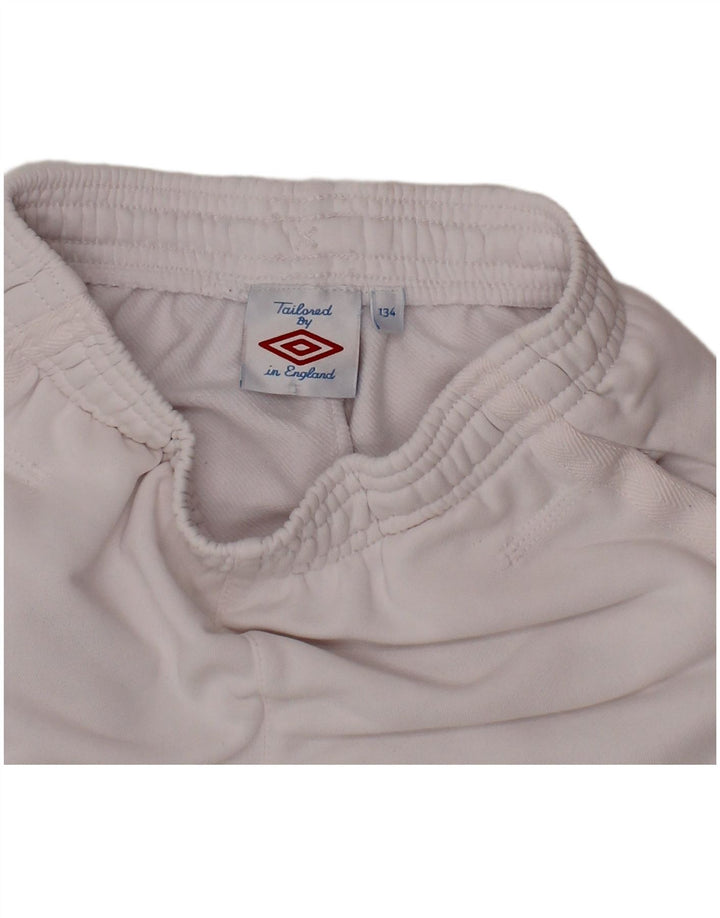 UMBRO Pantaloni Sportivi Grafici Băieți 8-9 Ani Alb