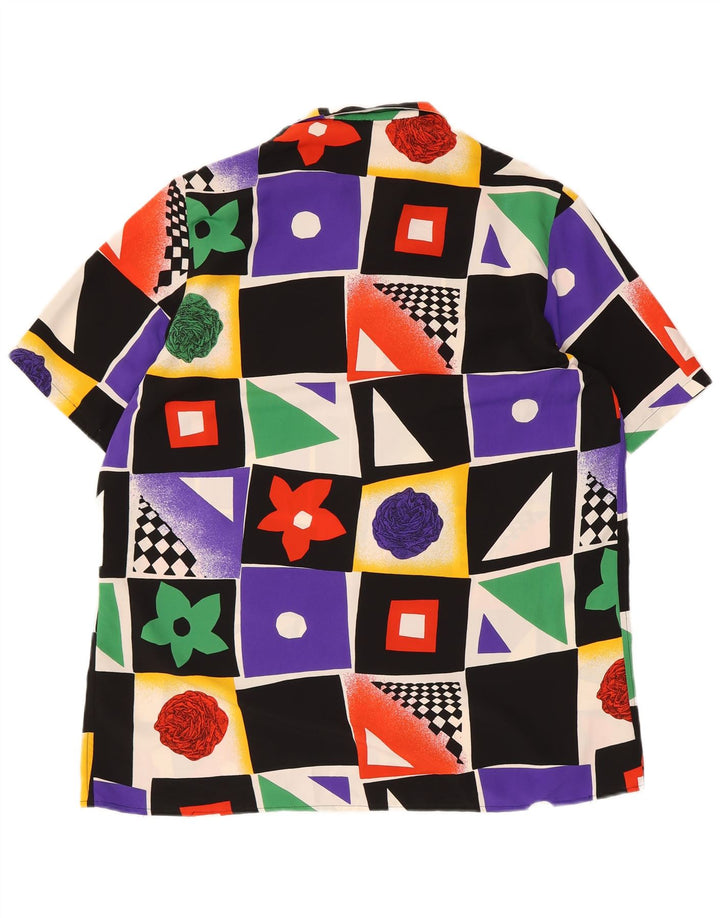 Cămașă Vintage pentru bărbați cu model abstract, mijlociu, multicolor, geometric